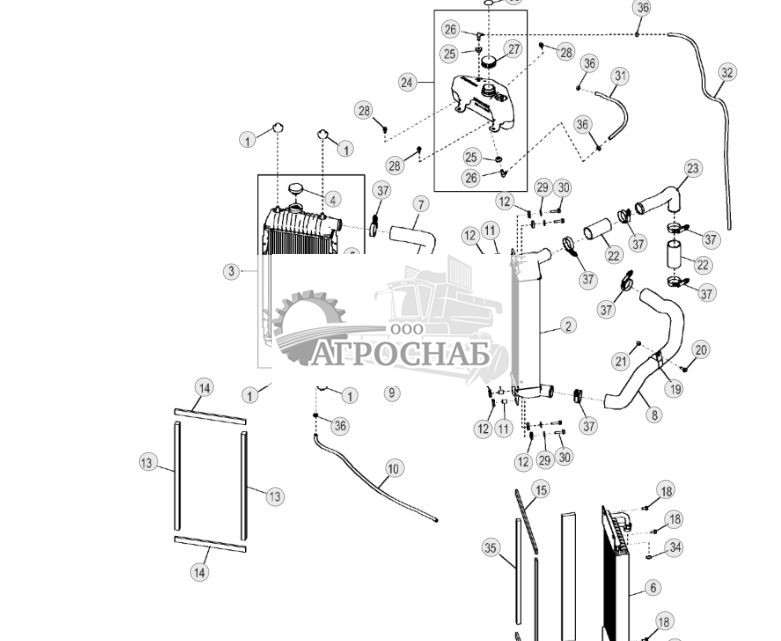 Комплект элементов системы охлаждения (стандартный) - ST1471 64.jpg